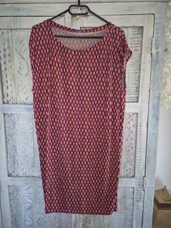 Damen Rock Gr. 38 bedruckt orange/pink guter Zustand