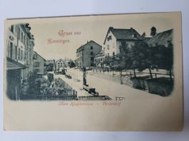 Alte Ansichtskarte Binningen Obere Hauptstrasse Vordorf R4
