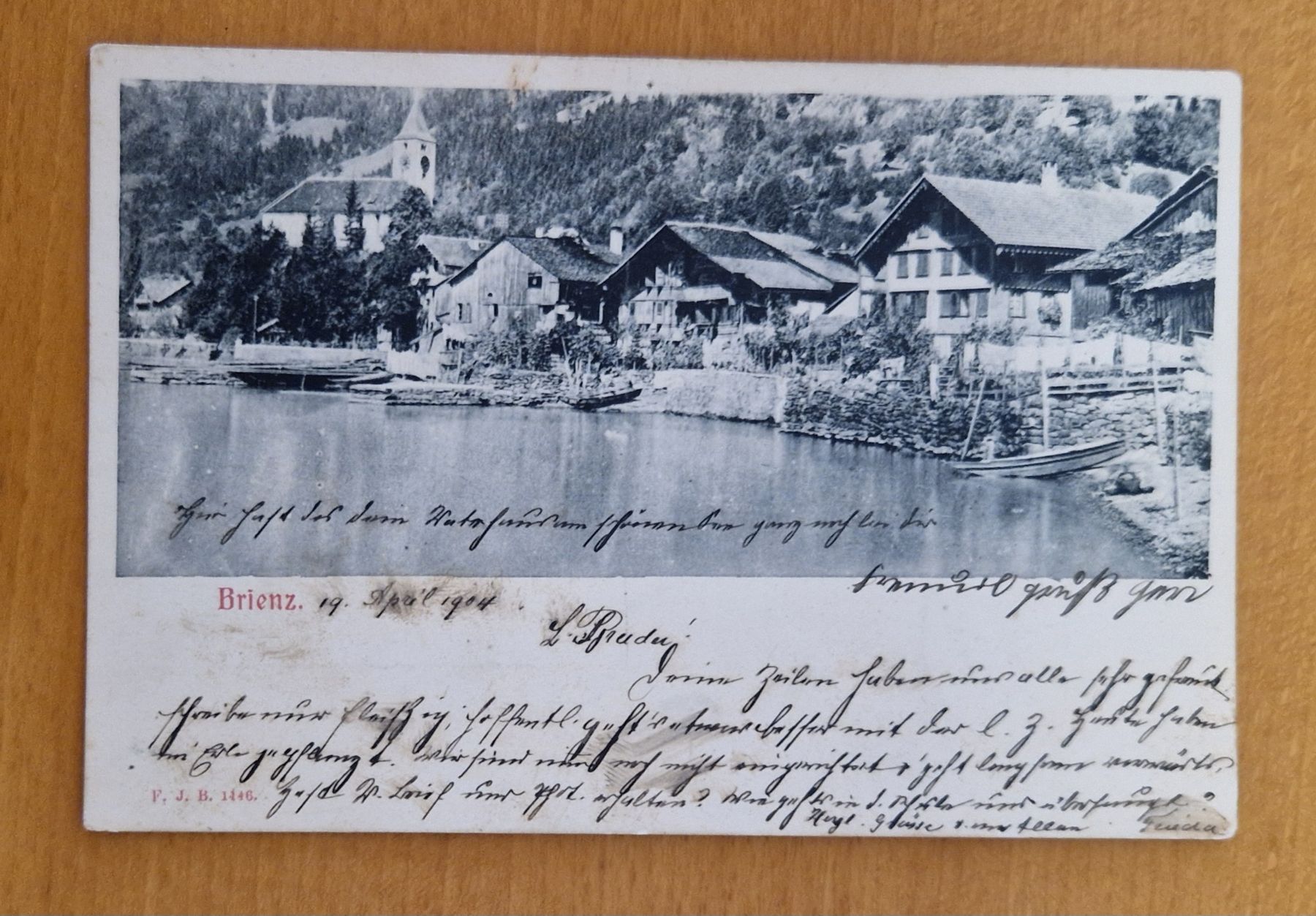 Cartoline postali: Brienz n. Neuchâtel 1904, klare Stempel – Usato da Ebikon venduto da Donar50