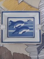 Hermes cendrier dauphins bordure platine