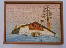 Pastorini Holzpuzzle / Carigiet / Schellen Ursli / 80 Teile