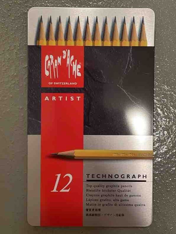 Caran D'Ache Crayons, crayons de couleur & craies: Caran d'Ache Technograph Artist 12 crayons graphite – Neuf avec emballage d'origine à La Tour-de-Peilz par flo_m27g
