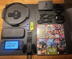 Nintendo Switch Konsole mit Ring Fit und viel Zubehör
