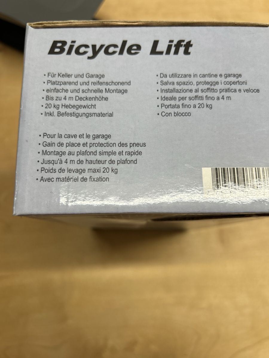 Supporti per biciclette: Bicycle lift Velo aufhängesystem – Nuovo e nell'imballaggio originale da Adlikon b. Regensdorf venduto da Huegeler 1