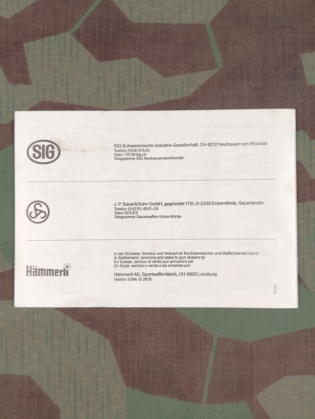 Uniformen: Anleitung SIG SAUER P225 – Gebraucht aus Bauma von SwissMilitaria 1