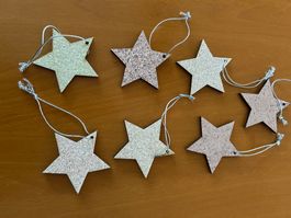 7 Stück Glitzersterne