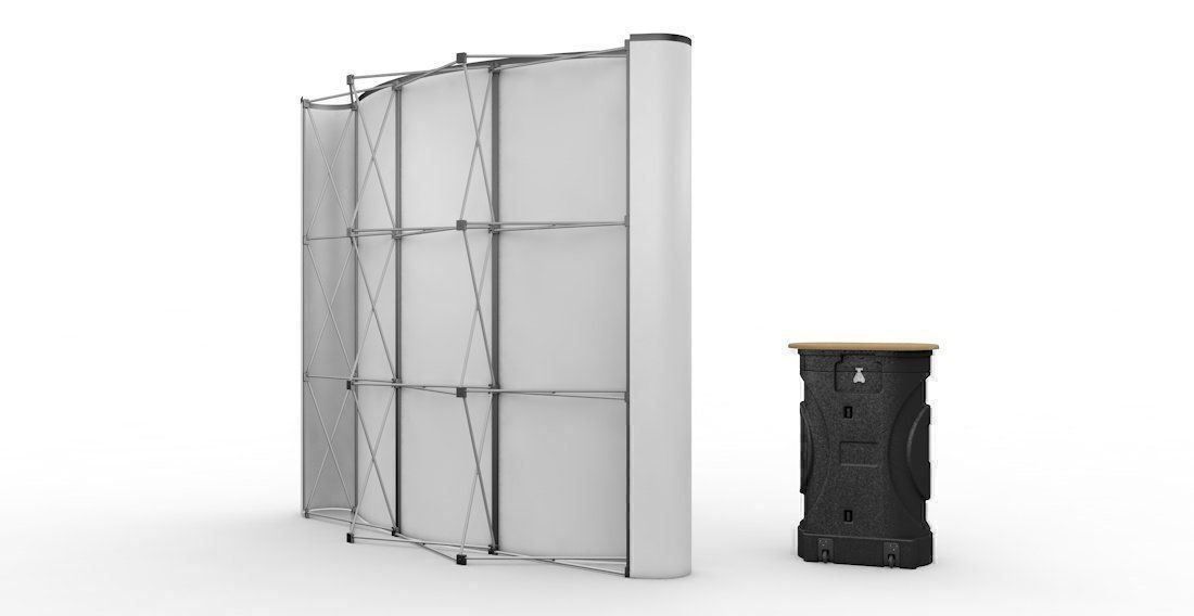Tutti gli attrezzi: Messewand 3X3Meter gebogen Neu! – Nuovo (secondo la descrizione) da Goldach venduto da Top-Shops 1