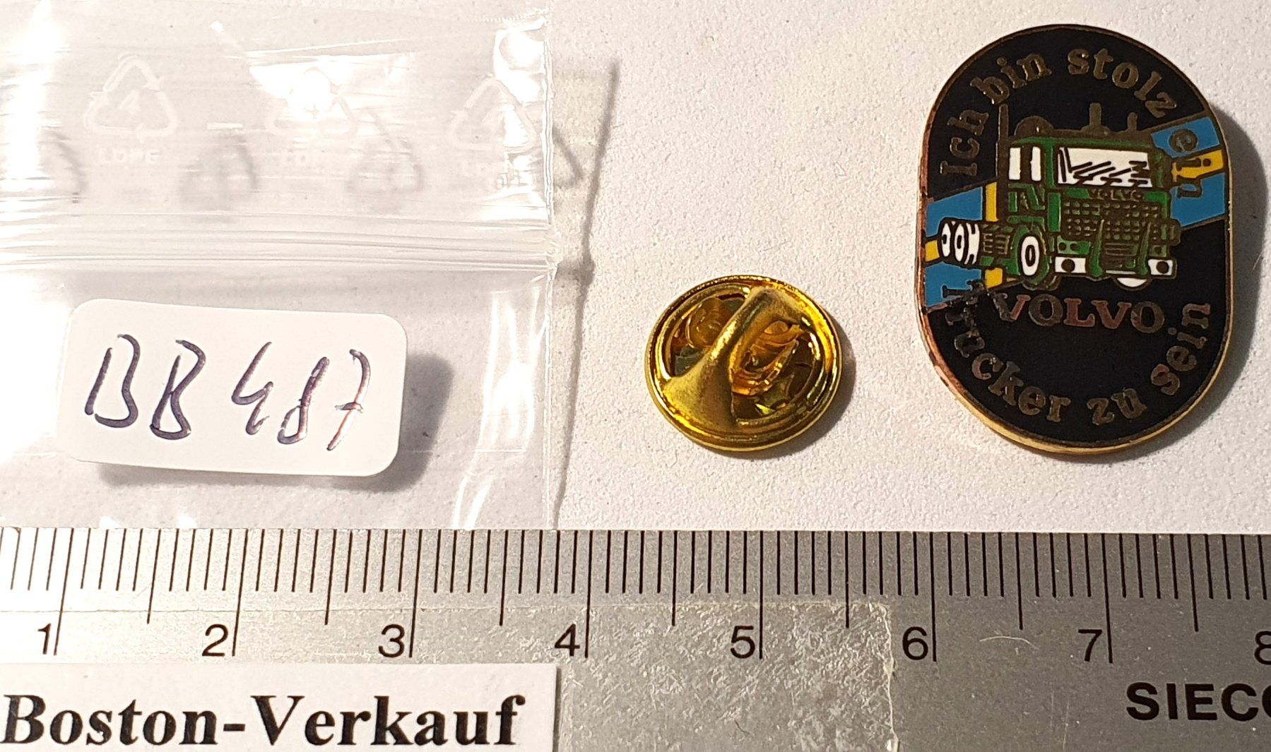 Placchette & Badge: BB487 - Pin Ich bin stolz ein Trucker zu sein - VOLVO – Usato da Reinach BL venduto da Boston-Verkauf 1