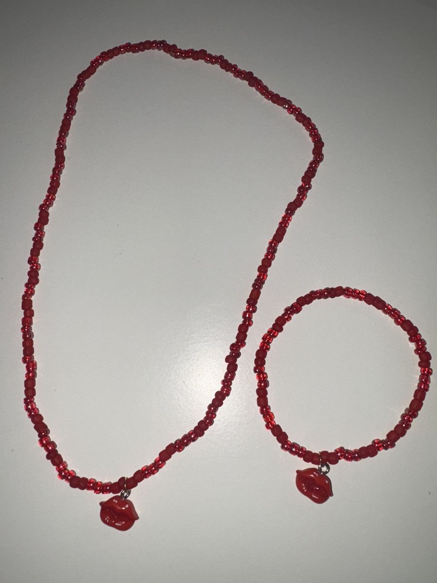 Ketten: Rote Perlenkette mit Armband, Handmade Unikat Schmuck – Neu (gemäss Beschreibung) aus Winterthur von nik_pr58