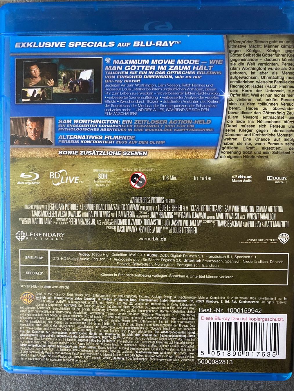 Tutti i DVDs: Blu-ray Kampf der Titanen – Nuovo (secondo la descrizione) da Etziken venduto da GGMUTD 1