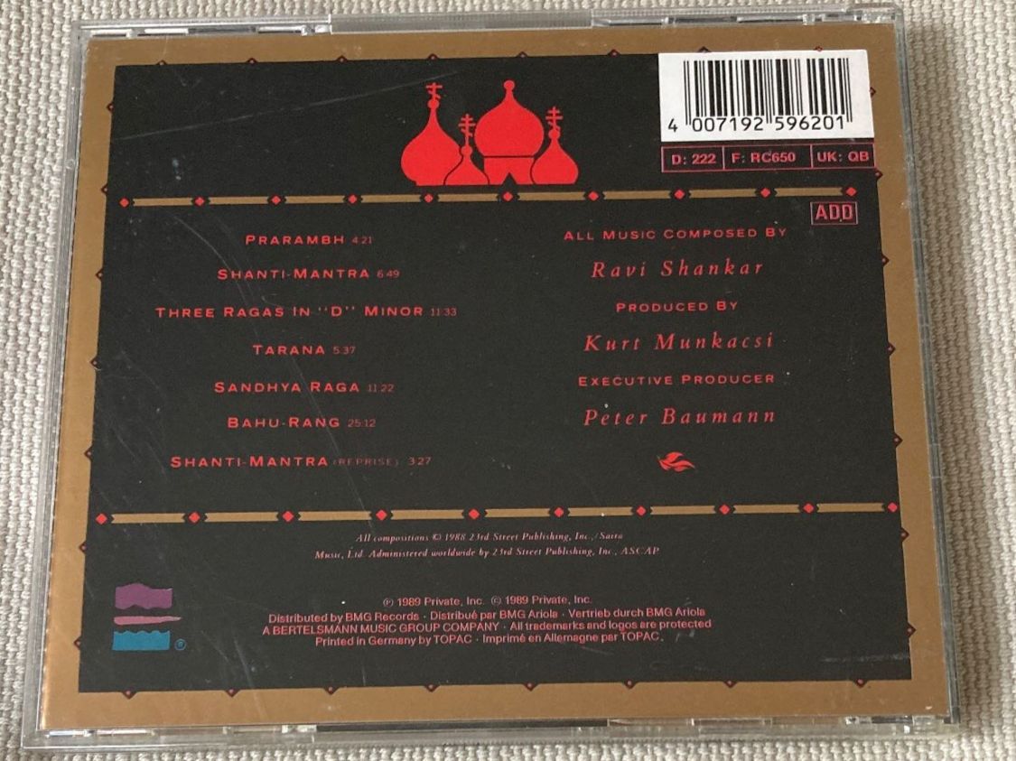 CD: CD, Ravi Shankar, Inside the Kremlin – Usato da Baden venduto da Yoyo1 1