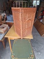 Wäschekorb Rattan mit Deckel und Inlett 40x40x60cm