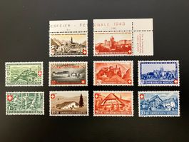 Pro Patria 20-29** Postfrisch, mit Eckstücken