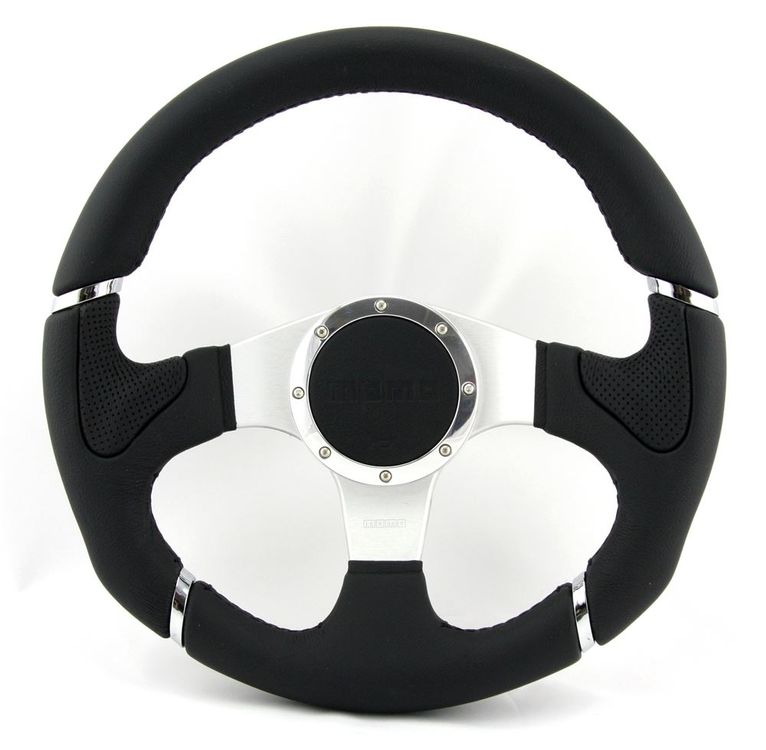 BMS Racing Autotuning - Momo Leder Sportlenkrad Prototipo Carbon 6C 350mm Schwarz Carbon Steering Wheel Volante