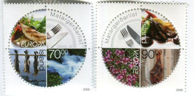 Tutti i francobolli: Briefmarken "Gastronomie".  Island – Nuovo e nell'imballaggio originale da Basel venduto da Butsch5