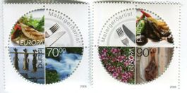 Briefmarken "Gastronomie".  Island