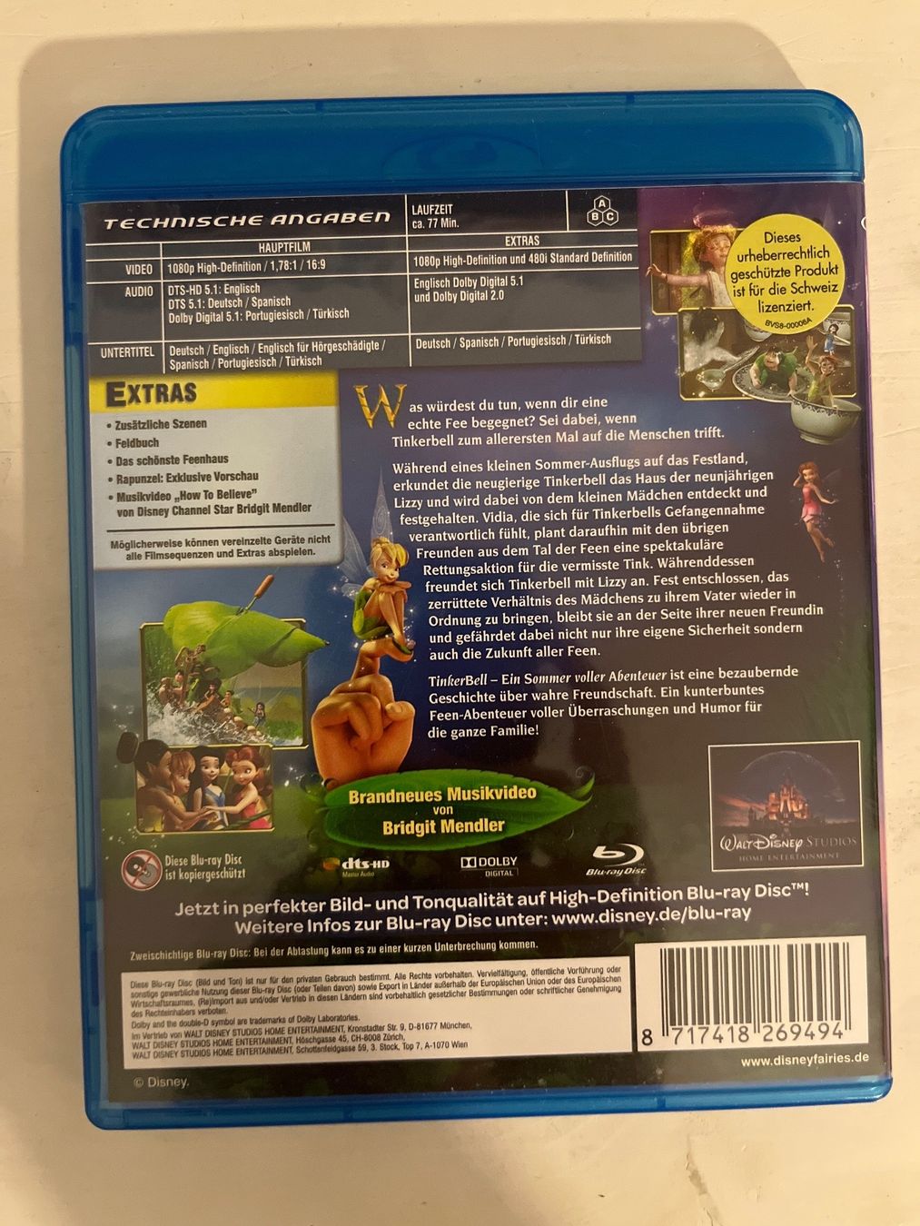 Tutti i DVDs: Disney Tinkerbell ein Sommer voller Abenteuer Blu-ray – Nuovo (secondo la descrizione) da Sierre venduto da black.box 1