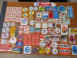 Autocollants vintage ski et divers sports et clubs