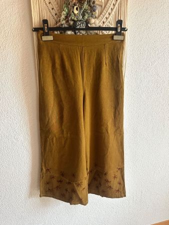 Schöne 2/3-Leinen-Sommerhose Gr. S