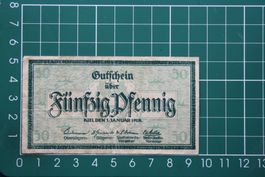currency emergency money germany kiel 50 pfennig 1918