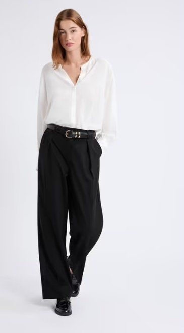 Pantaloni: Etam Straight-leg Pants Black, Chic Elégant – Usato da Basel venduto da Harper.G