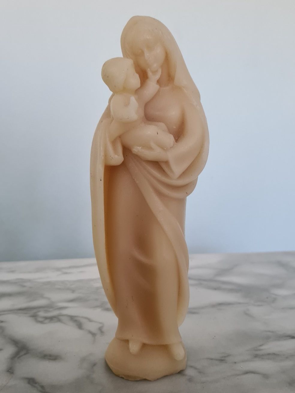 Sculture & Statue: Antike Madonna Wachs 1930, 20 cm – Usato da Winterthur venduto da bibummi