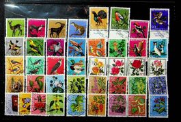 PRO JUVENTUTE TIMBRES OBLITÉRÉS 1967-1976. SBK 30.20 / T570