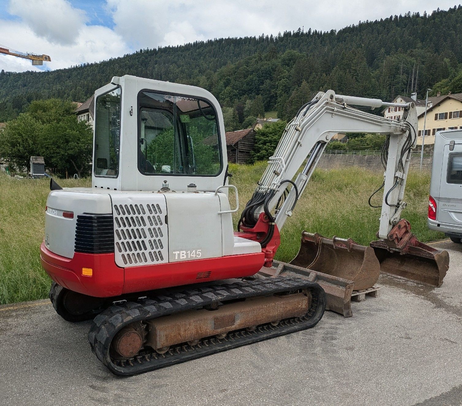 Takeuchi Escavatori: Takeuchi TB145 Bagger, Raupenbagger, Pelle, Pelleteuse – Usato da Couvet venduto da nicolas30