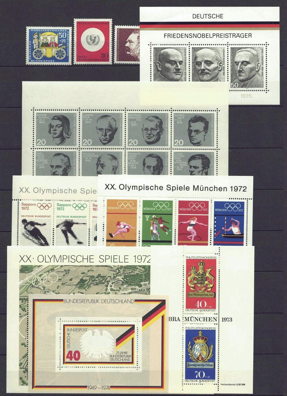 Alle Briefmarken: Deutschland 1964-1966 kompl postfr** – Gebraucht aus Basel von Pfefferschootte 2
