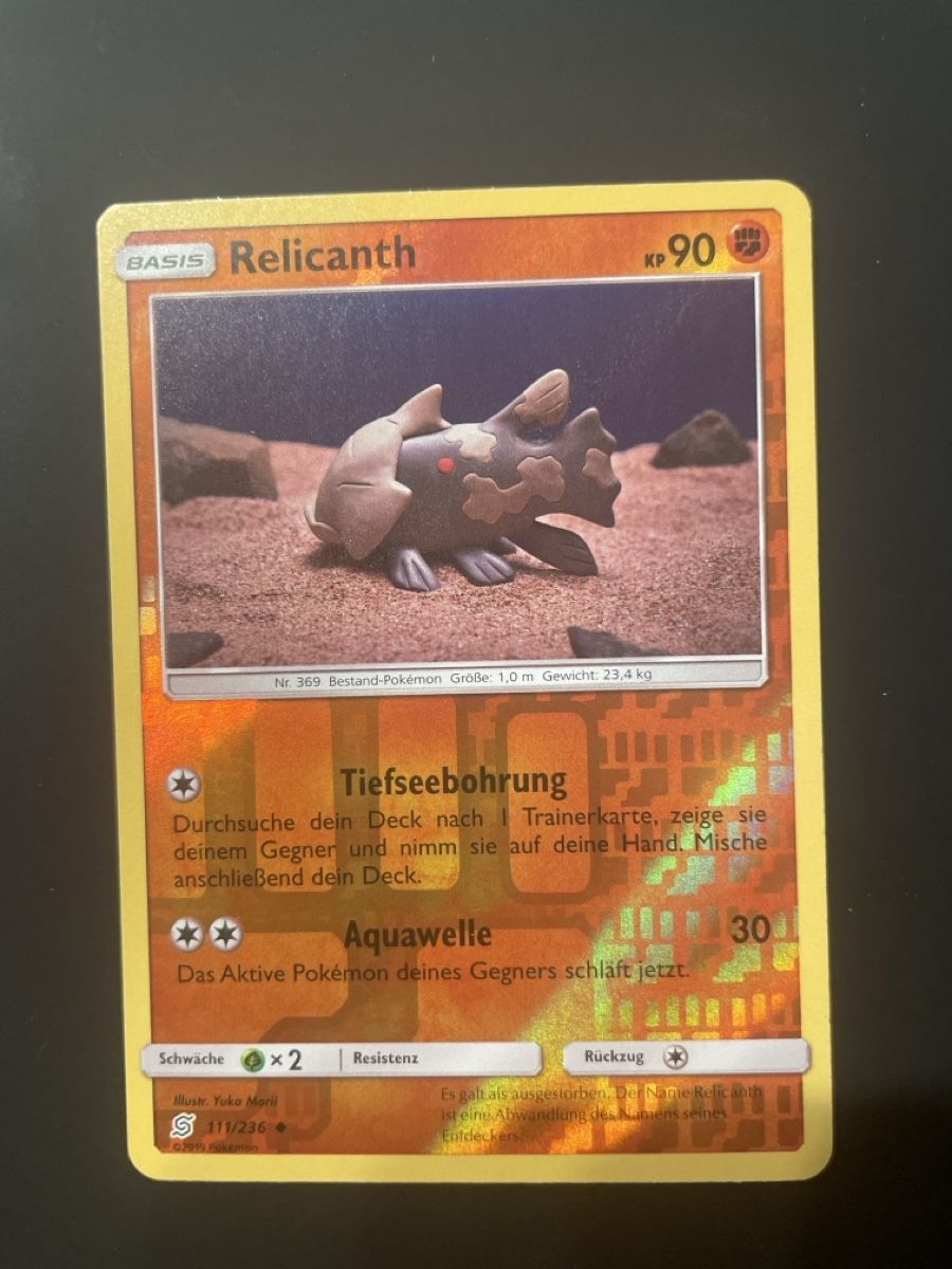 Pokémon Carte collezionabili: Relicanth Pokemon 111/236 unified minds – Usato da Hugelshofen venduto da Suimosa