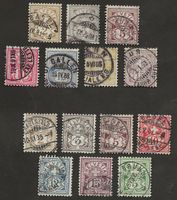 Schweiz Wertziffer ab 58A bis 65B  Katalog ca.140.-