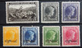 Luxemburg Dienst Kat. 167-173 * 1928/30