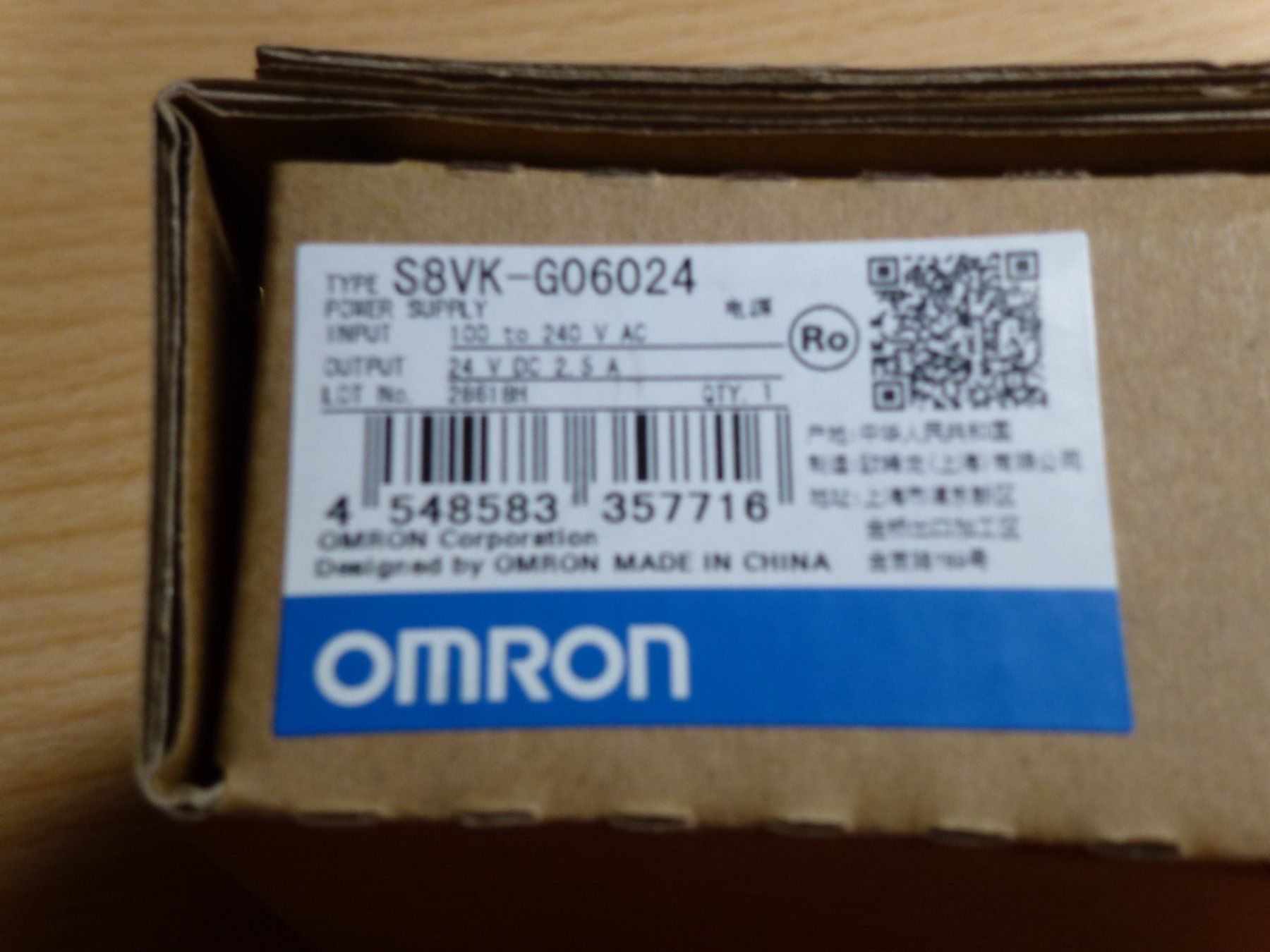 Omron Elektronikbauteile: Schaltnetzteil 24VDC 2,5A Omron – Neu (gemäss Beschreibung) aus Hombrechtikon von HGK50 8