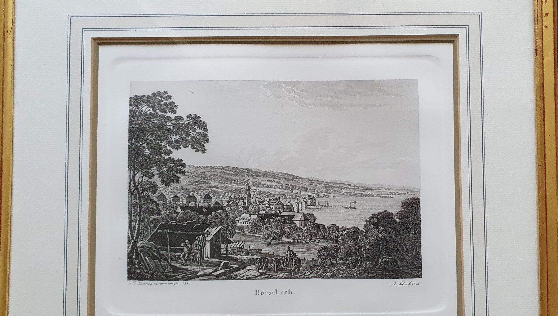 Stiche: Bild - Rorschach, Stich 1828 - Nachdruck – Gebraucht aus Kreuzlingen von Rschweiz1 1