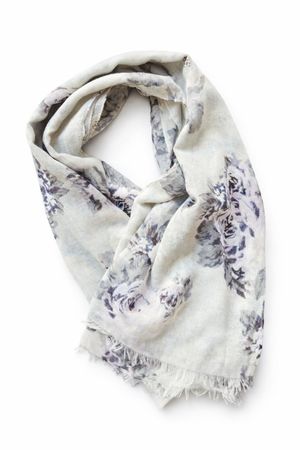Blumenschal Grau-Grün 205 cm