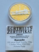 Silber Münze 23.3 g Kanada Dollar PP Toronto Zertifikat 1984