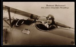 Kampfflieger Leutnant Baldamus in seinem