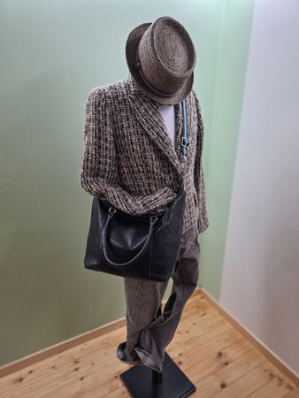 GABS vielseitige crossbody Ledertasche schwarz/türkis