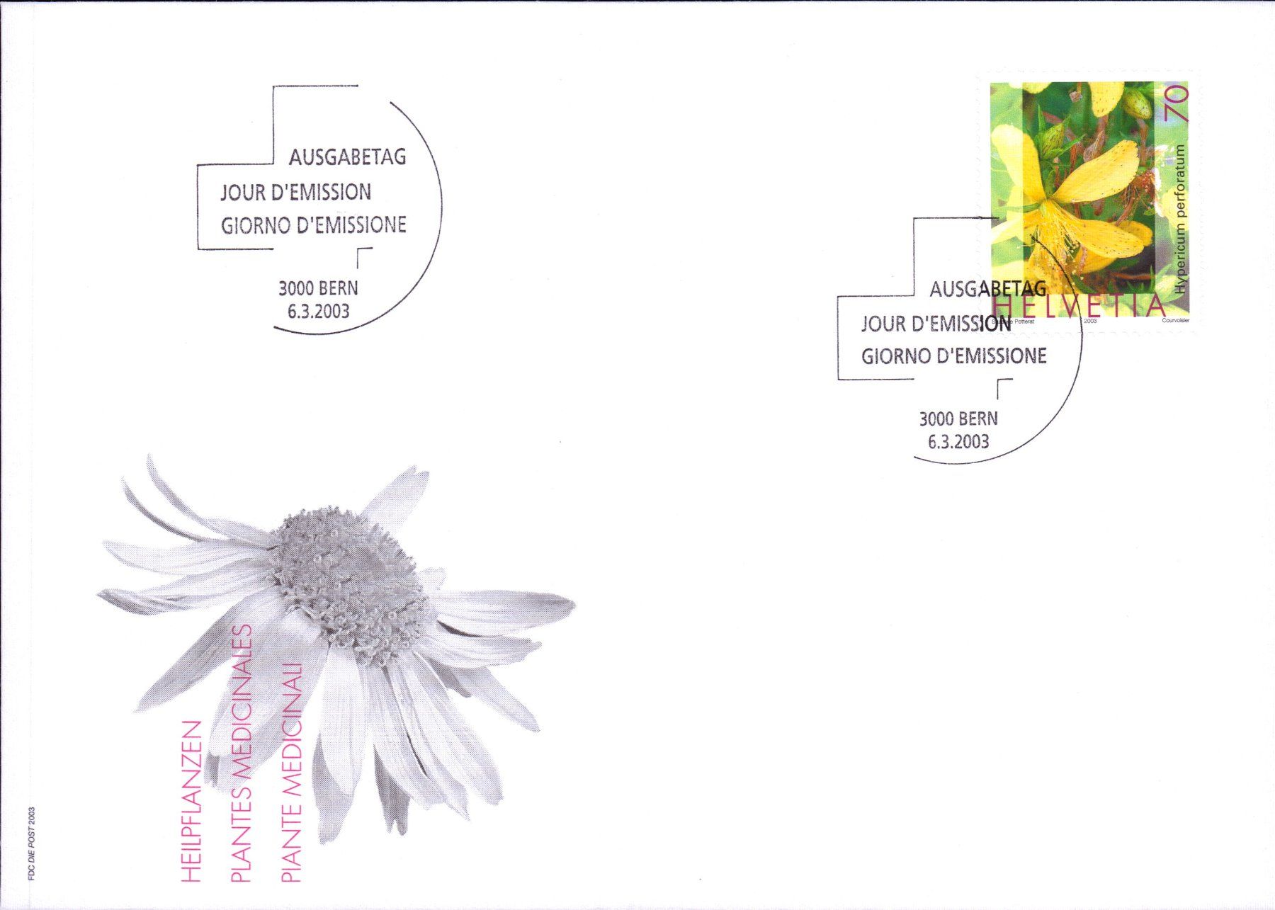 Alle Briefmarken: 2003_7 STK. FDC Heilpflanzen Satz       KW 30.00 – Gebraucht aus Eggersriet von stamp303 6
