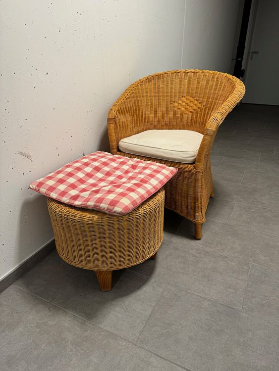 FANTASK Übergroßer Eiersessel Mit Hocker - Rattansessel XXL Für Garten & Terrasse