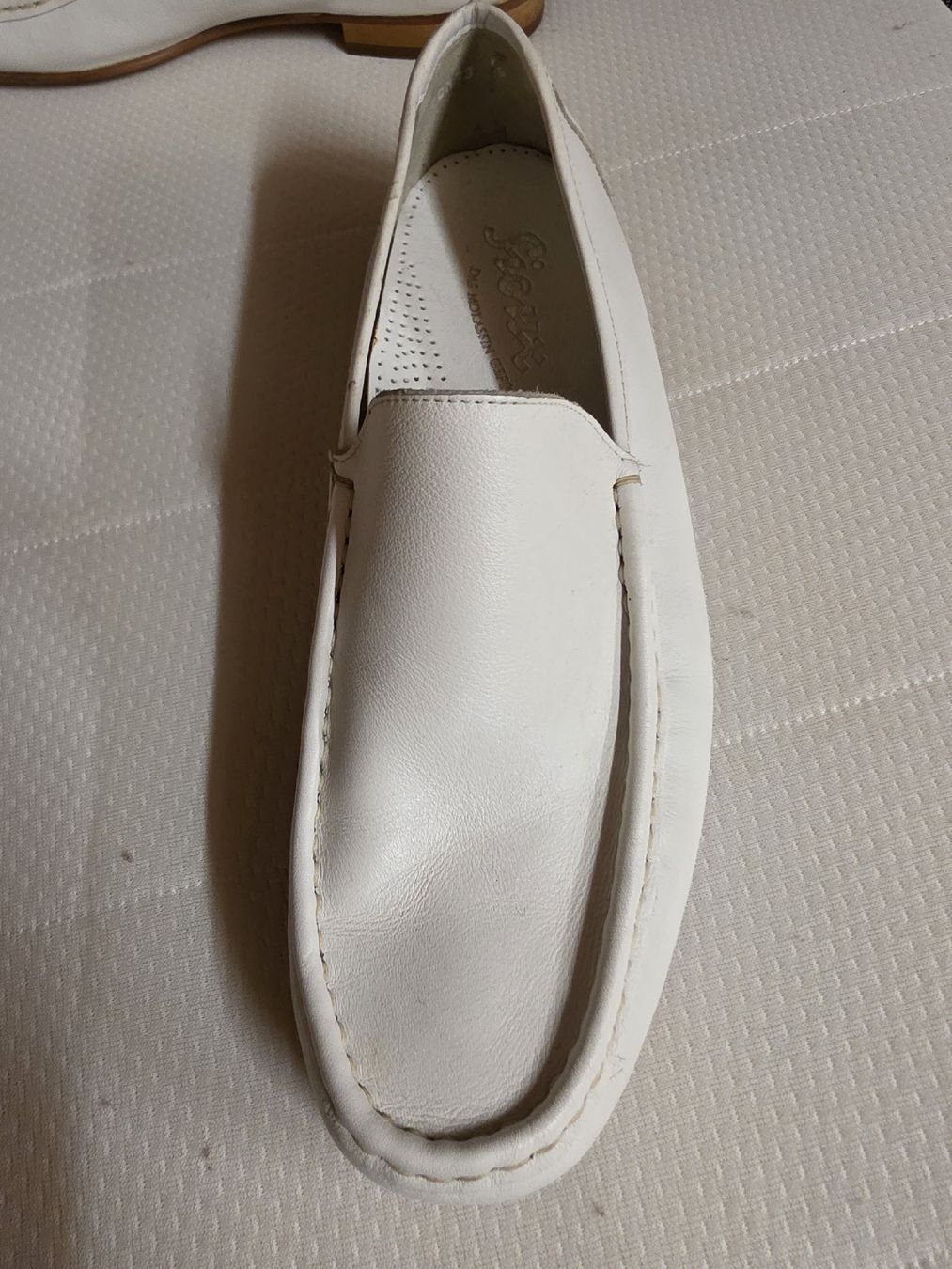 Scarpe da uomo: Sioux Mokassin Leder weiss Grösse 9  – Nuovo (secondo la descrizione) da Ebikon venduto da bagija 2