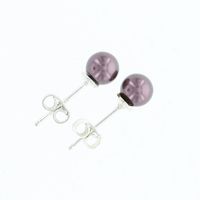 Perlenohrstecker - 925 Silber, rosa