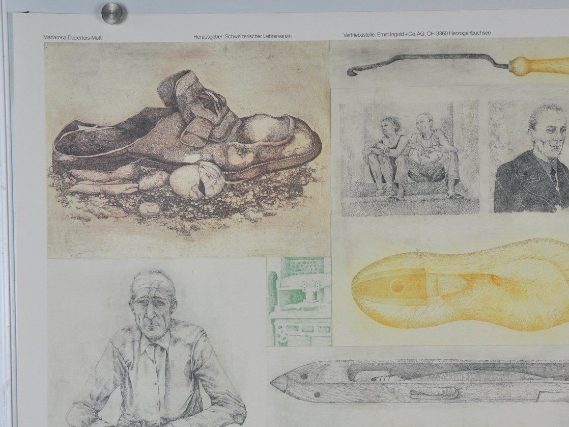 Foto & Immagini: Schulwandbild Kleider + Schuhherstellung – Usato da Härkingen venduto da sammelbecken 1