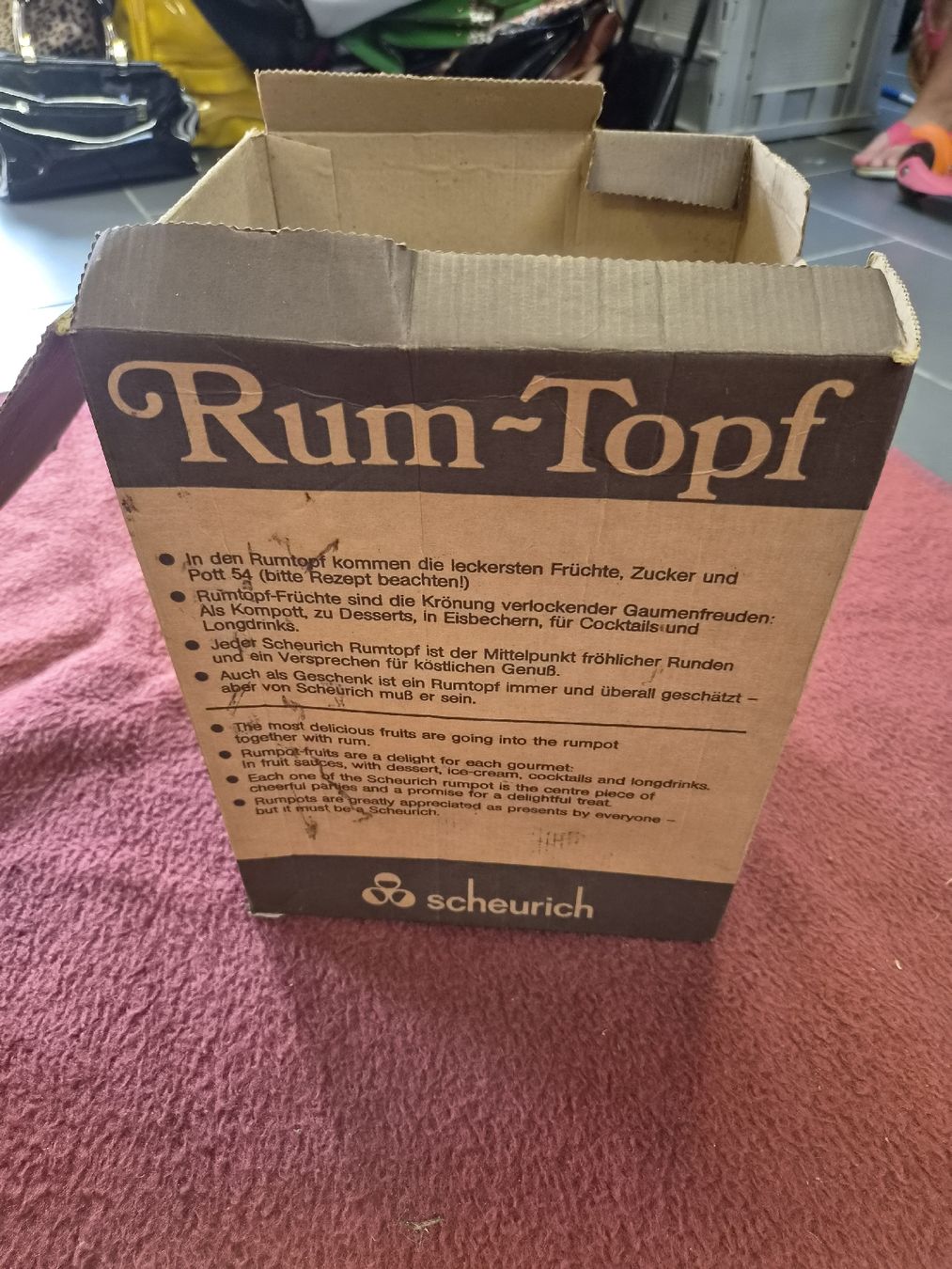 Töpfe: Rumtopf Scheurich Keramik orange mit Deckel und Karton – Neu (gemäss Beschreibung) aus Dürrenäsch von Uliu 1