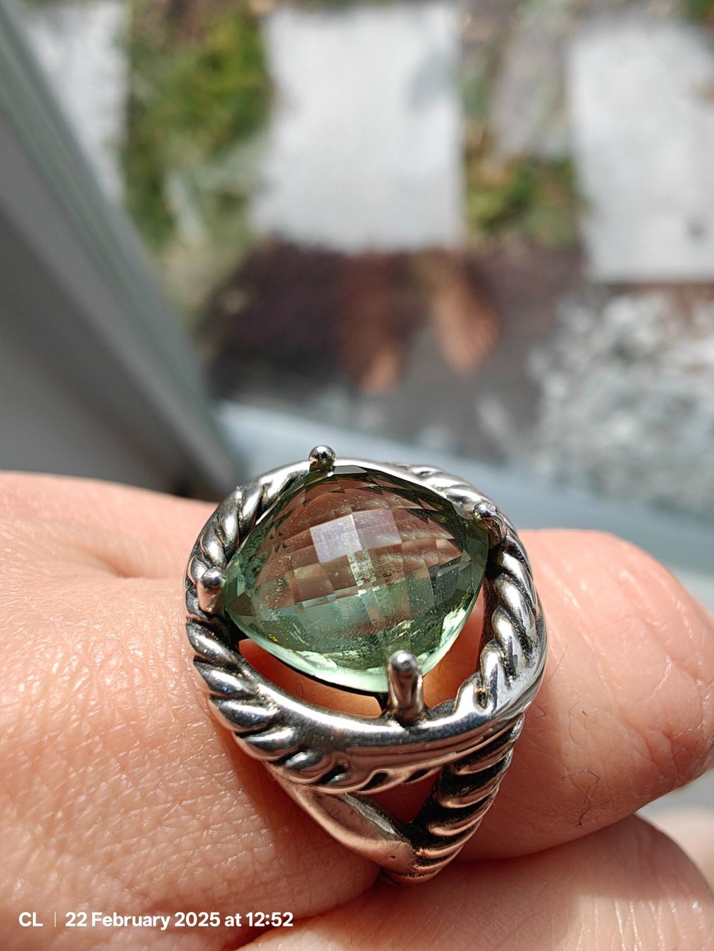 Anelli: David Yurman Infinity Ring mit Prasiolit, Gr. 6.75 (ca 54) – Usato da Hausen AG venduto da locitg