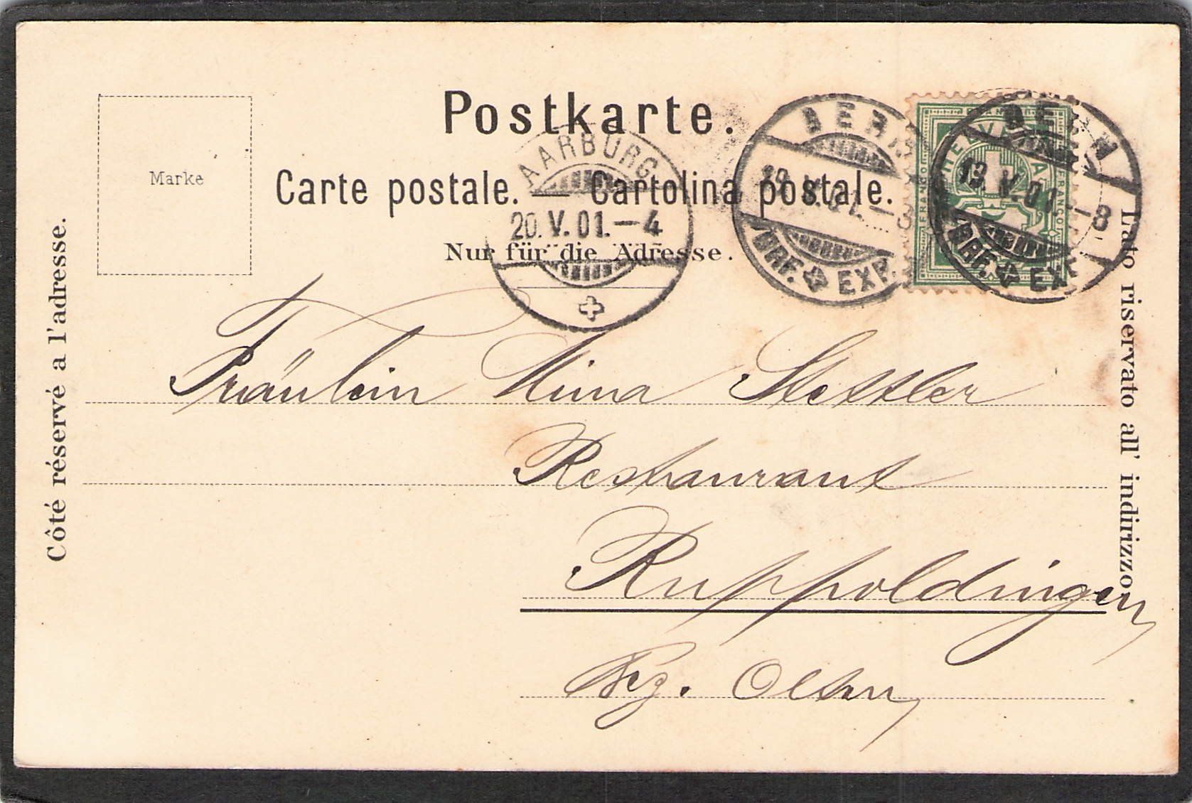 Cartoline postali: ^Thun , gel. 1901 – Usato da Reichenburg venduto da Pipo-67 1