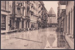 Luzern Hochwasser 1910, Seidenhofstrasse, ungelaufen