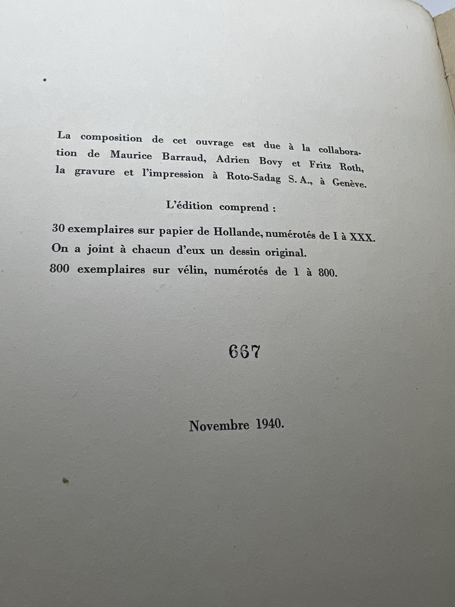 Bücher: Barraud par Adrien Bovy 1940 – Gebraucht aus Wettingen von NickInc 7