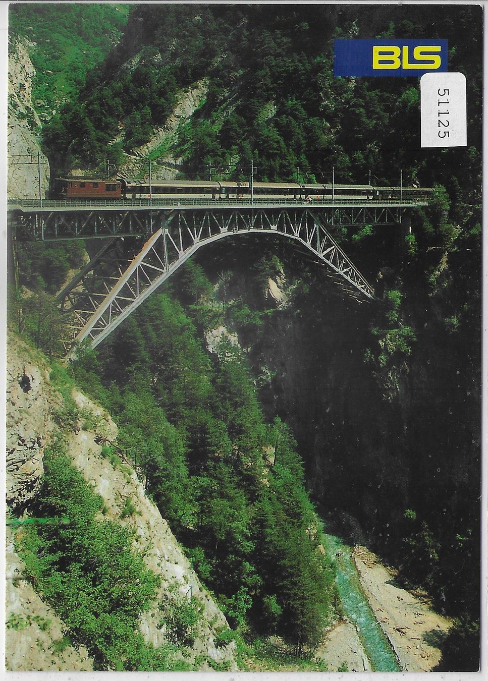 Cartoline postali: Die Beitschtalbrücke an der BLS-Südrampe – Usato da Ettingen venduto da Kartenplanet