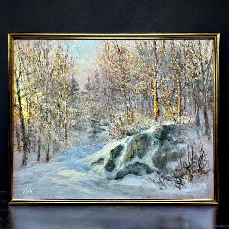 Elizabeth O'Rourke paysage d'hiver à l'huile sur pavatex | Kaufen auf ...